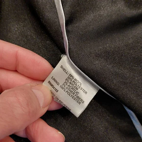 Calvin Klein grey wool coat, size L, NWOT - Picture 6 of 8